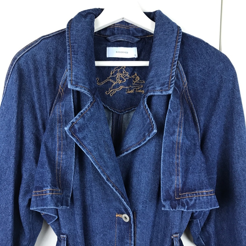 MINT! Long denim Reserved jacket